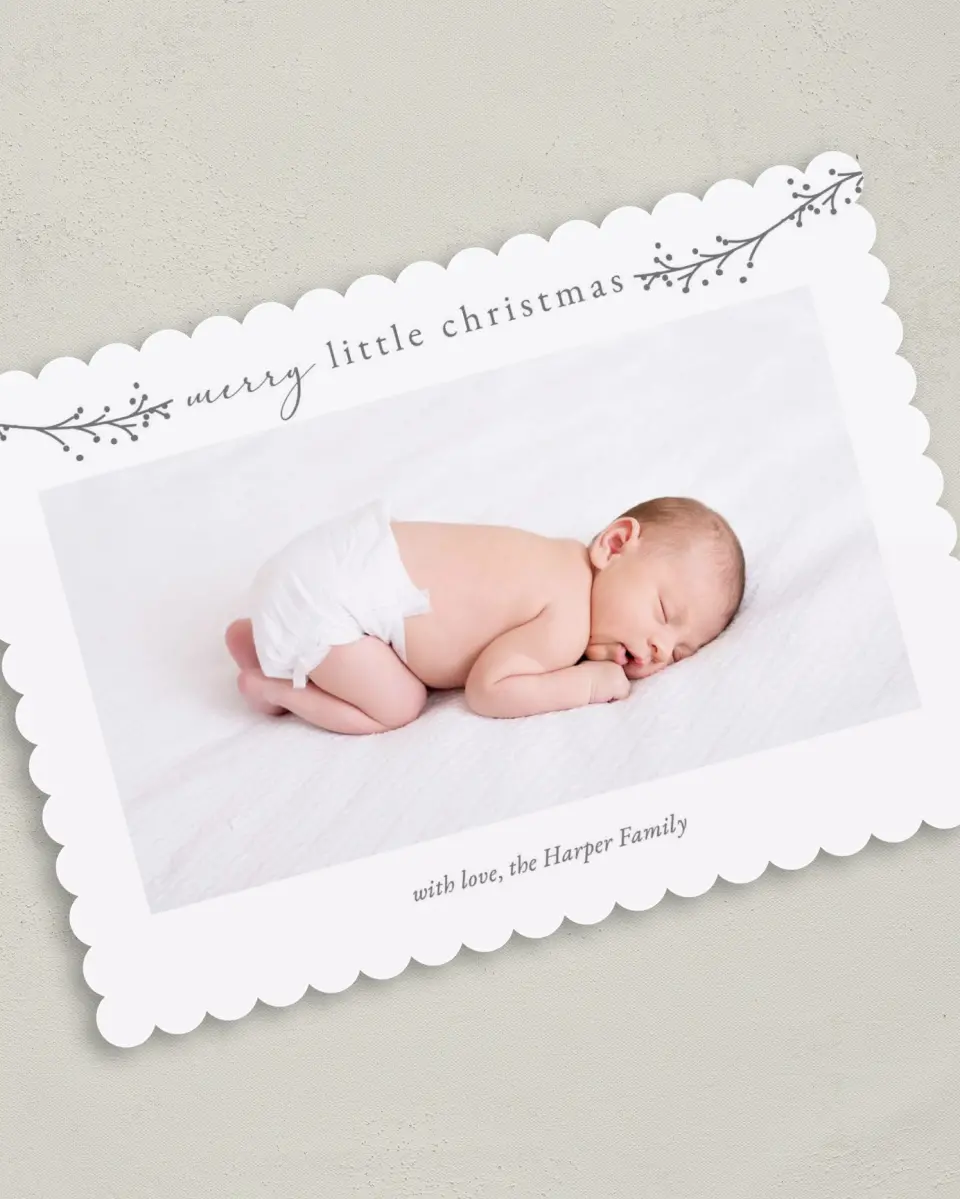 This is a 5" x 7" Christmas Card called Merry Little Christmas printed in full color on Premium Smooth paper on Premium Smooth paper on Premium Smooth paper