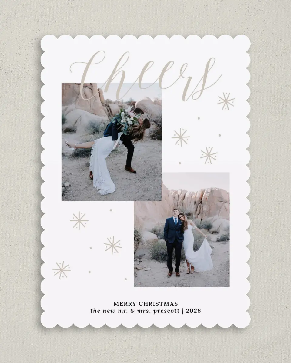 This is a 5" x 7" Christmas Card called Marry Cheers printed in full color on Premium Smooth paper on Premium Smooth paper on Premium Smooth paper