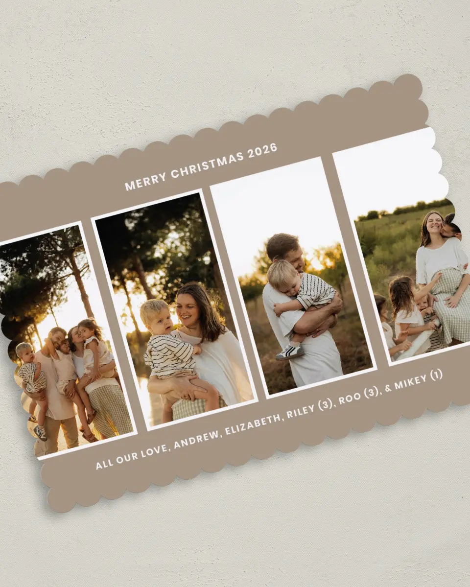 This is a 5" x 7" Christmas Card called Holiday Highlight printed in full color on Premium Smooth paper on Premium Smooth paper on Premium Smooth paper