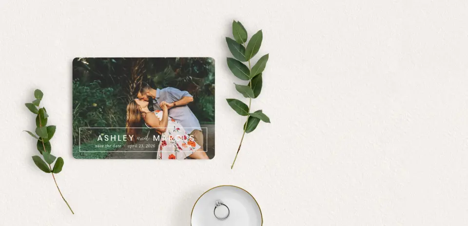 Save the Date Card with Optional Guest Addressing Service