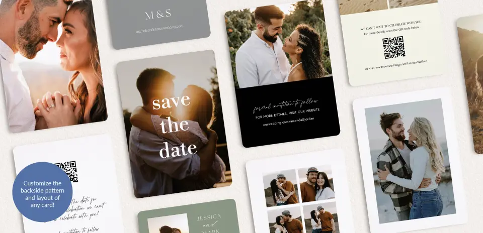 Back of Save the Date Card