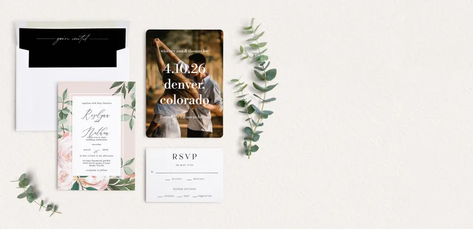 Front of Save the Date Card