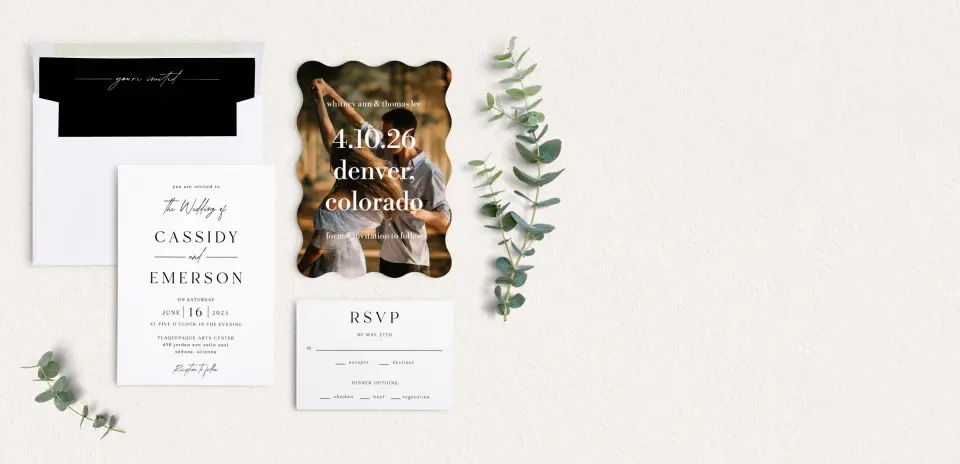 Front of Save the Date Card