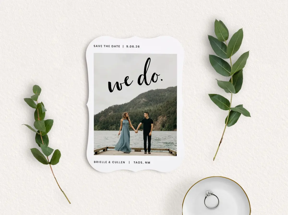 Save the Date Card with Optional Guest Addressing Service