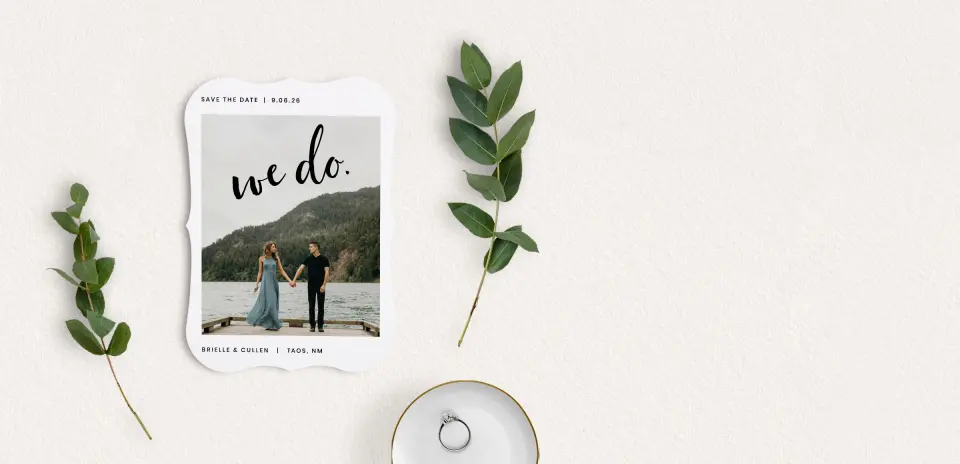 Save the Date Card with Optional Guest Addressing Service