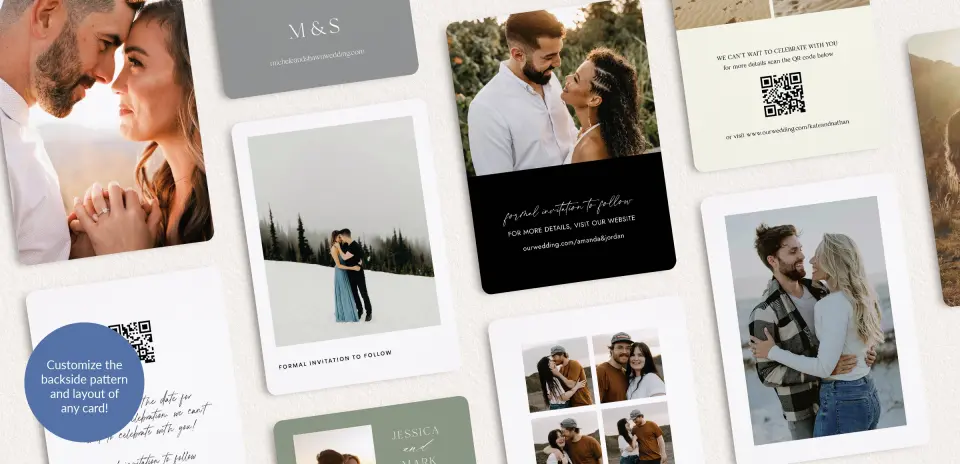 Back of Save the Date Card