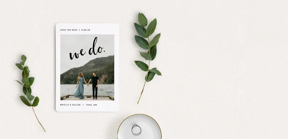 Save the Date Card with Optional Guest Addressing Service