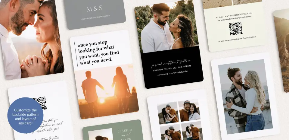 Back of Save the Date Card