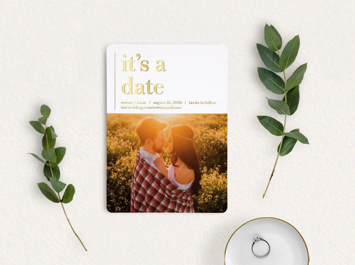 Save the Date Card with Optional Guest Addressing Service