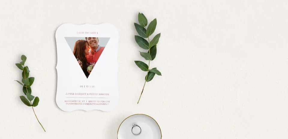 Save the Date Card with Optional Guest Addressing Service