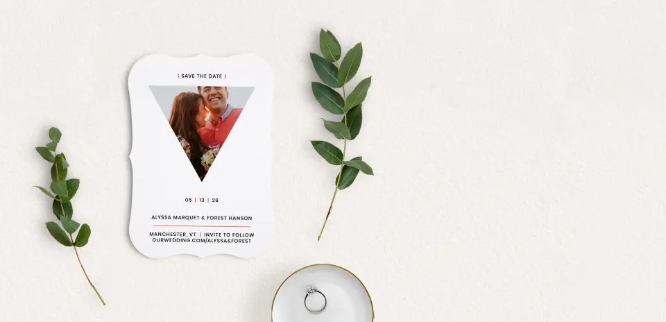 Save the Date Card with Optional Guest Addressing Service