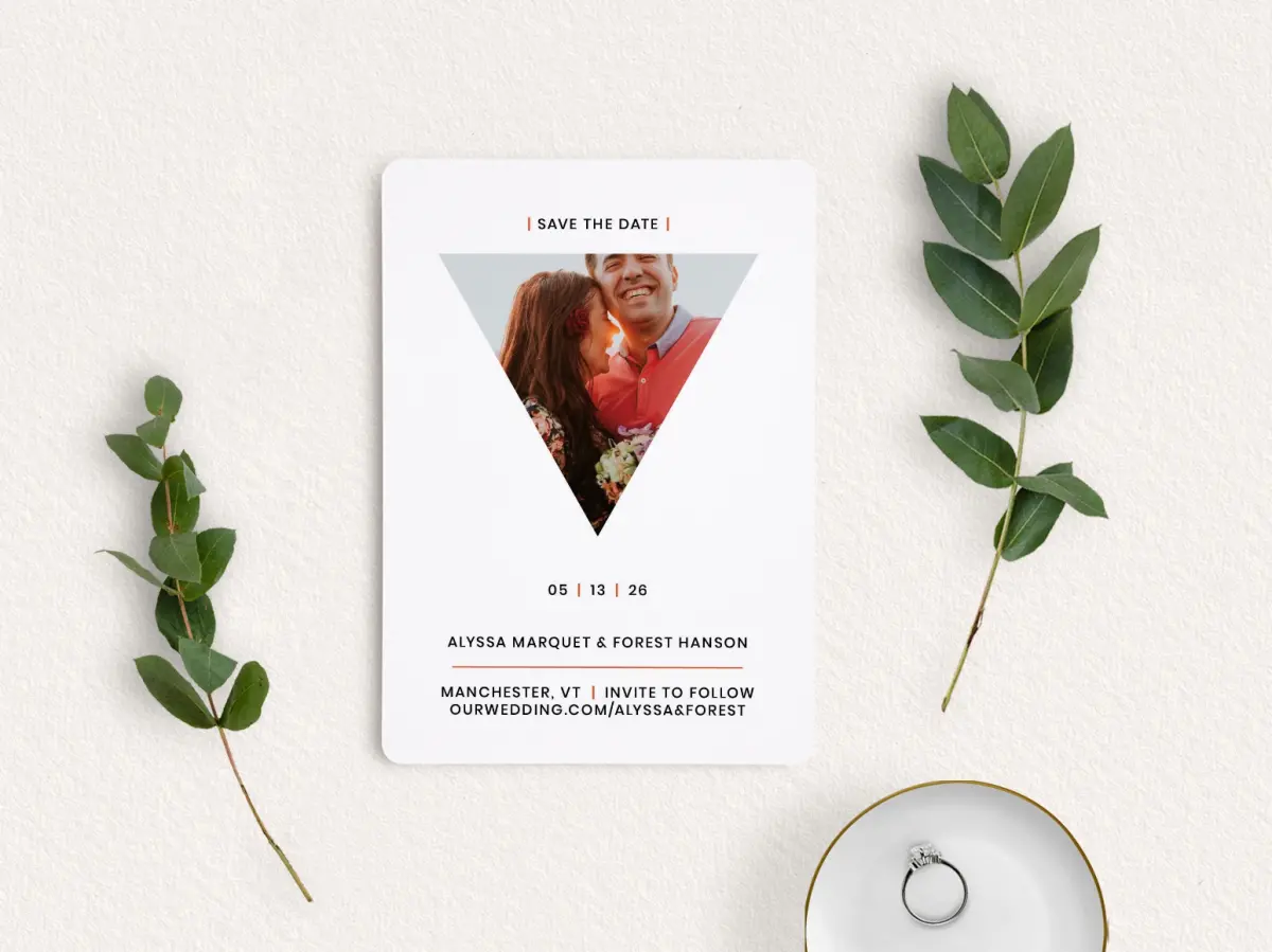 Save the Date Card with Optional Guest Addressing Service