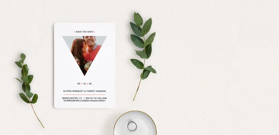 Save the Date Card with Optional Guest Addressing Service