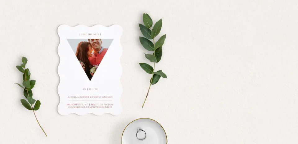 Save the Date Card with Optional Guest Addressing Service