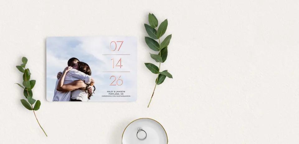Save the Date Card with Optional Guest Addressing Service