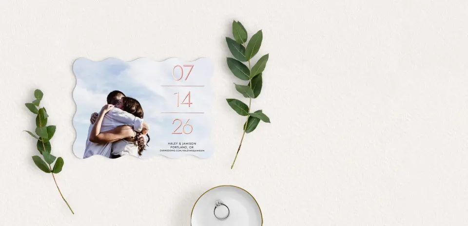 Save the Date Card with Optional Guest Addressing Service