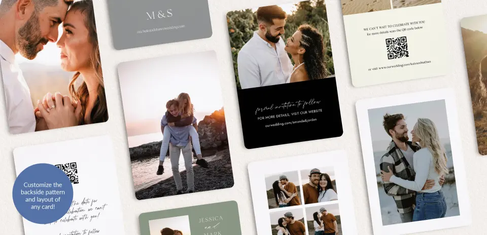 Back of Save the Date Card
