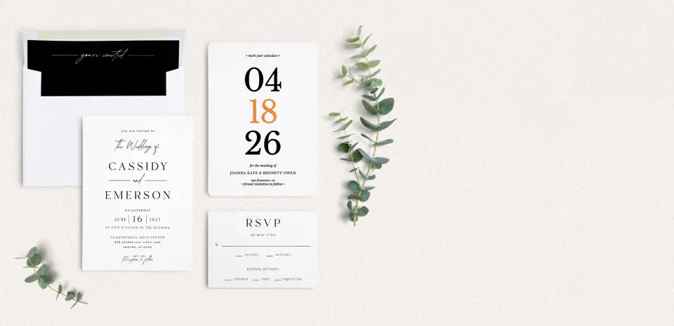Front of Save the Date Card