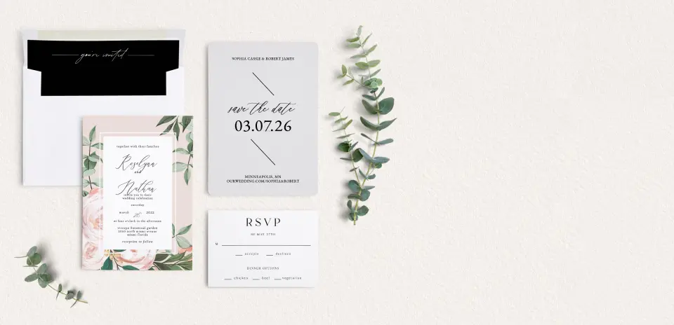 Front of Save the Date Card
