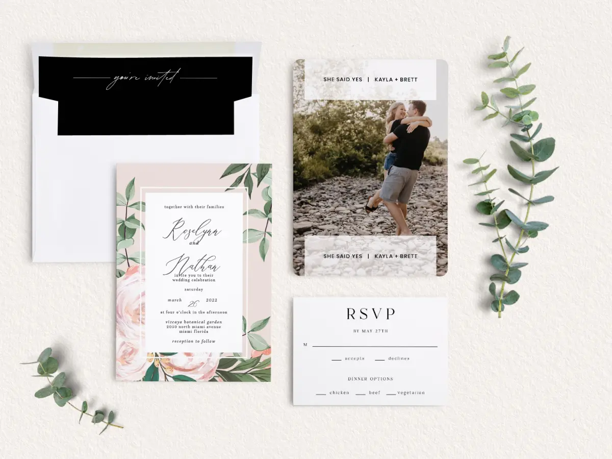 Front of Save the Date Card