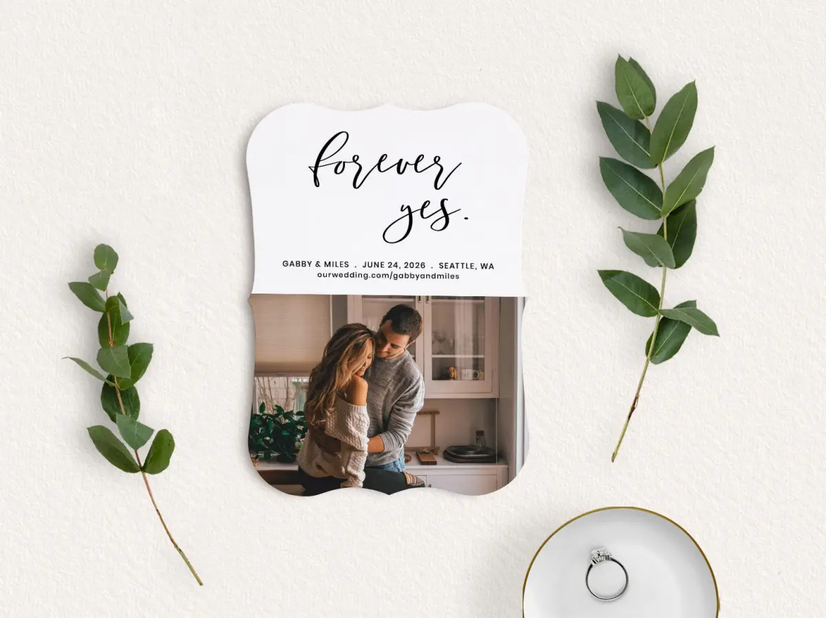 Save the Date Card with Optional Guest Addressing Service