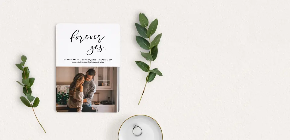 Save the Date Card with Optional Guest Addressing Service