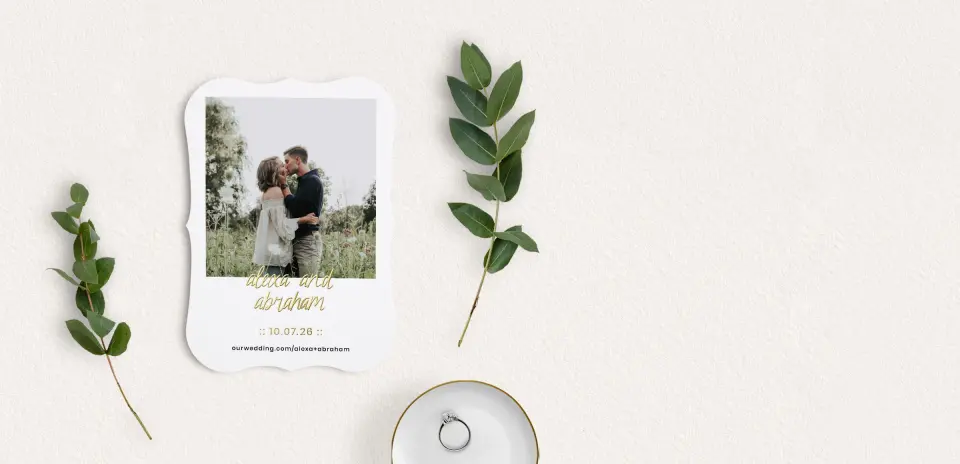 Save the Date Card with Optional Guest Addressing Service