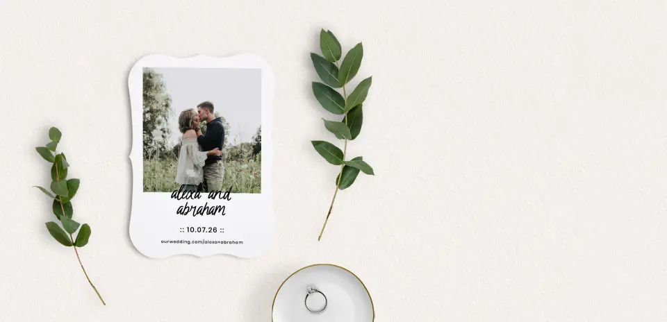 Save the Date Card with Optional Guest Addressing Service