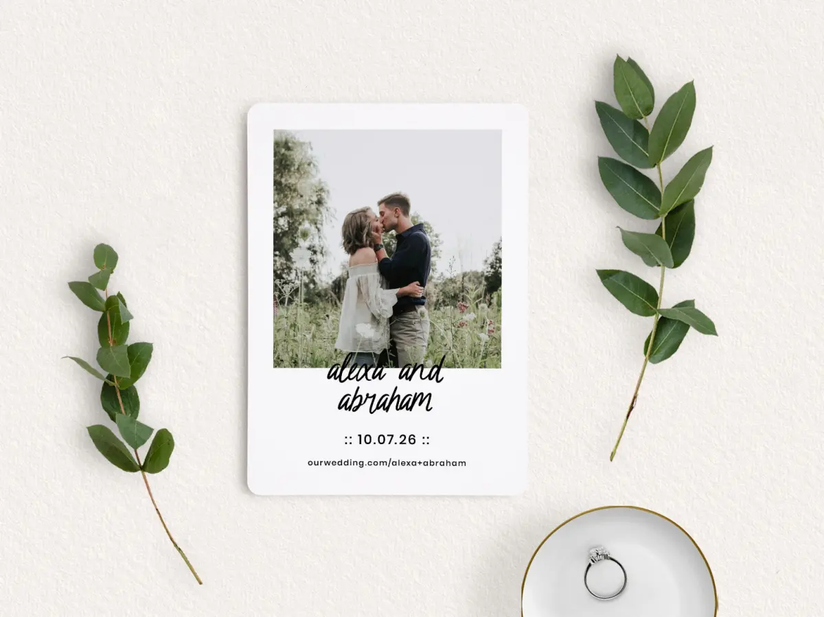 Save the Date Card with Optional Guest Addressing Service