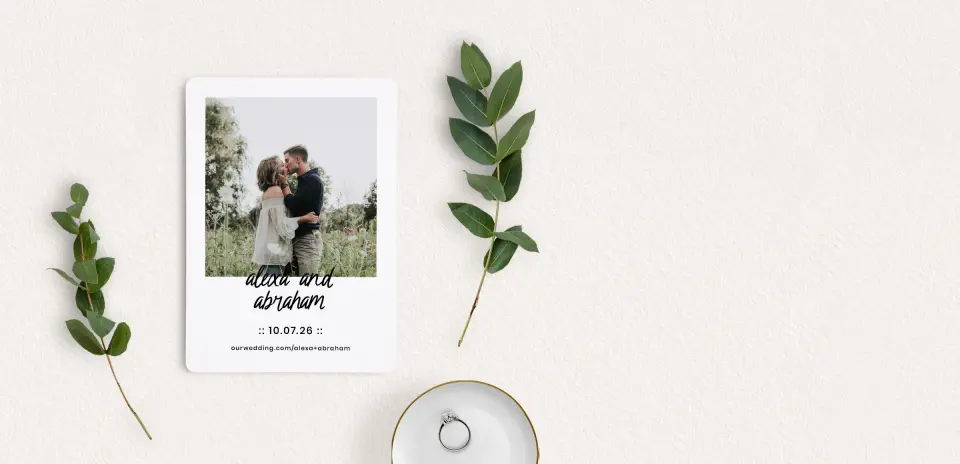 Save the Date Card with Optional Guest Addressing Service