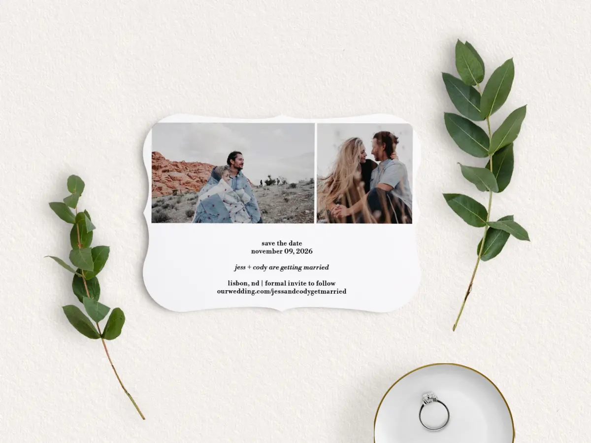 Save the Date Card with Optional Guest Addressing Service