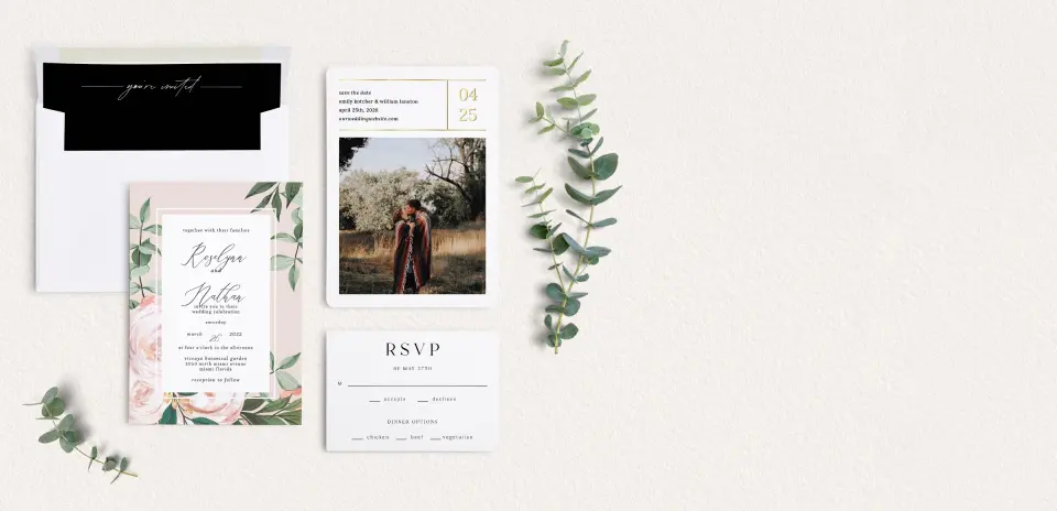 Front of Save the Date Card