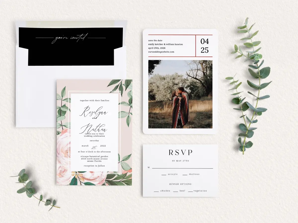 Front of Save the Date Card