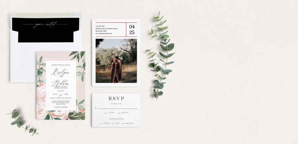 Front of Save the Date Card