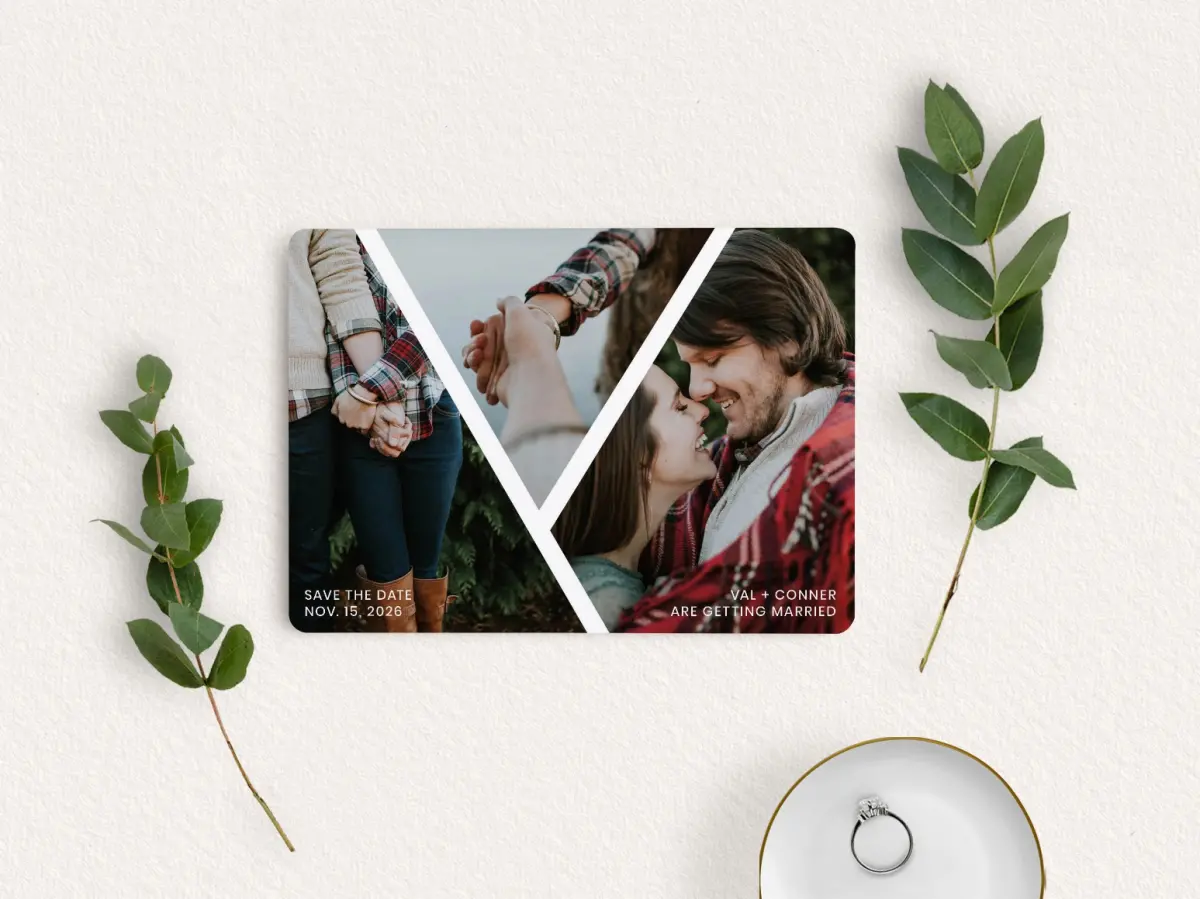 Save the Date Card with Optional Guest Addressing Service