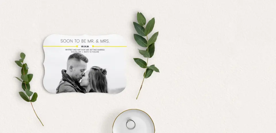 Save the Date Card with Optional Guest Addressing Service