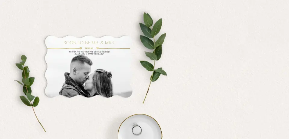 Save the Date Card with Optional Guest Addressing Service