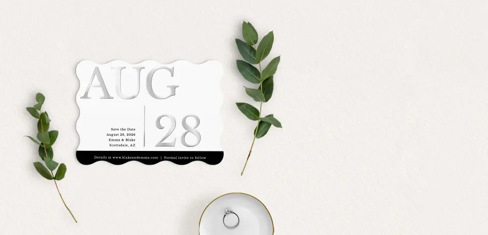Save the Date Card with Optional Guest Addressing Service