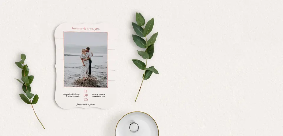 Save the Date Card with Optional Guest Addressing Service