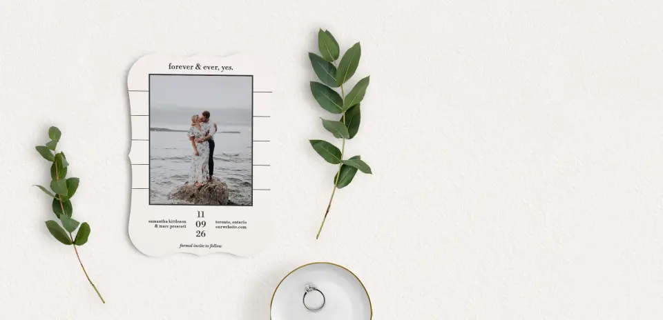 Save the Date Card with Optional Guest Addressing Service