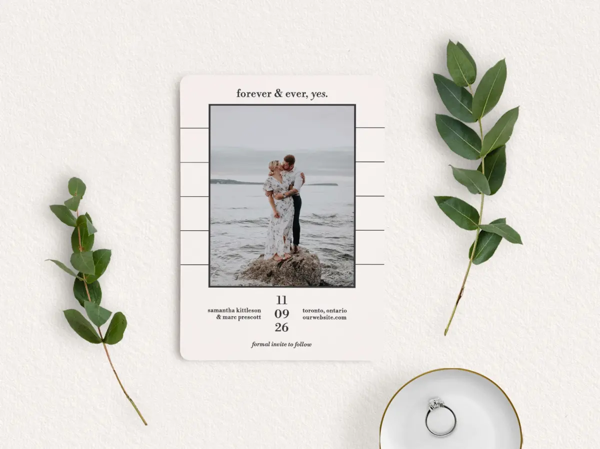 Save the Date Card with Optional Guest Addressing Service