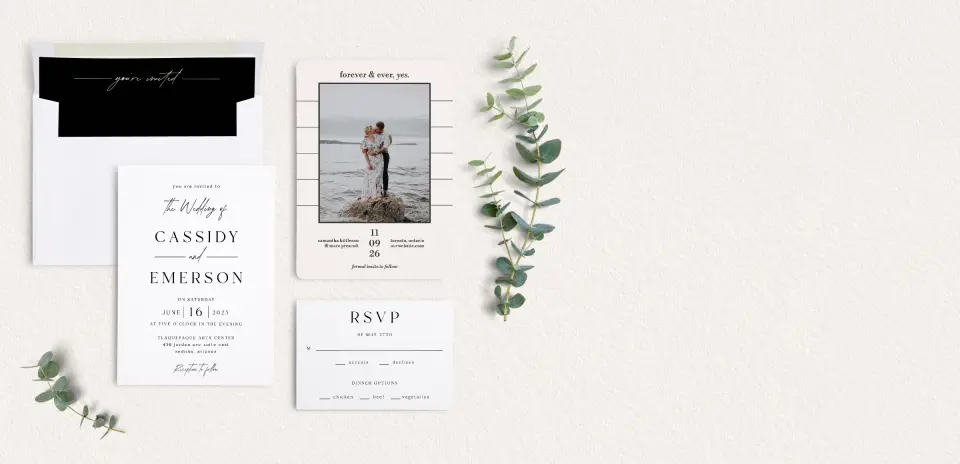 Front of Save the Date Card