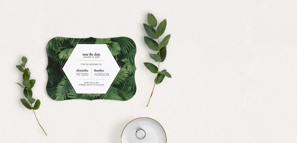 Save the Date Card with Optional Guest Addressing Service