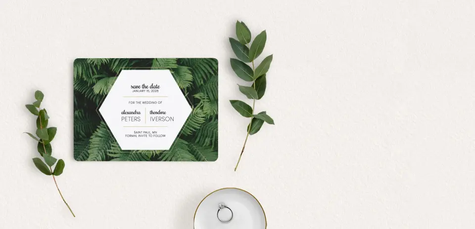 Save the Date Card with Optional Guest Addressing Service