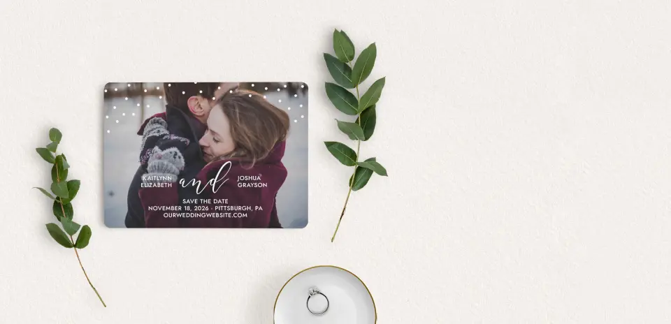 Save the Date Card with Optional Guest Addressing Service