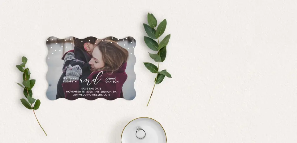 Save the Date Card with Optional Guest Addressing Service