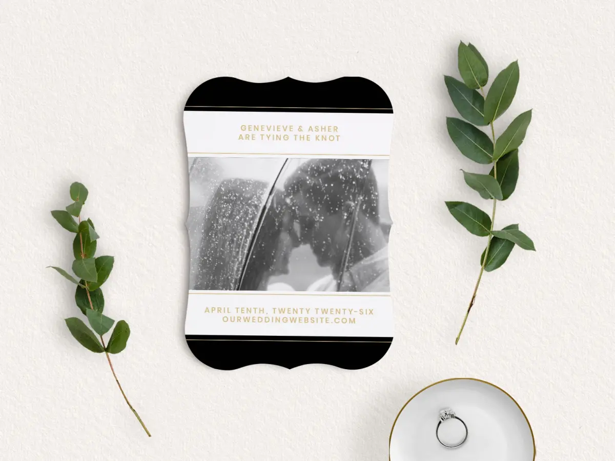 Save the Date Card with Optional Guest Addressing Service