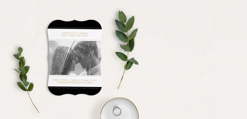 Save the Date Card with Optional Guest Addressing Service