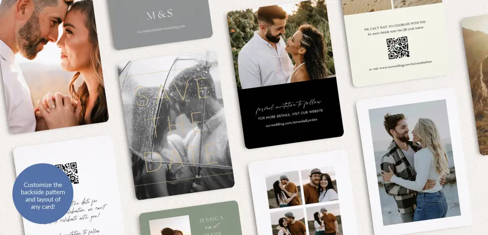 Back of Save the Date Card