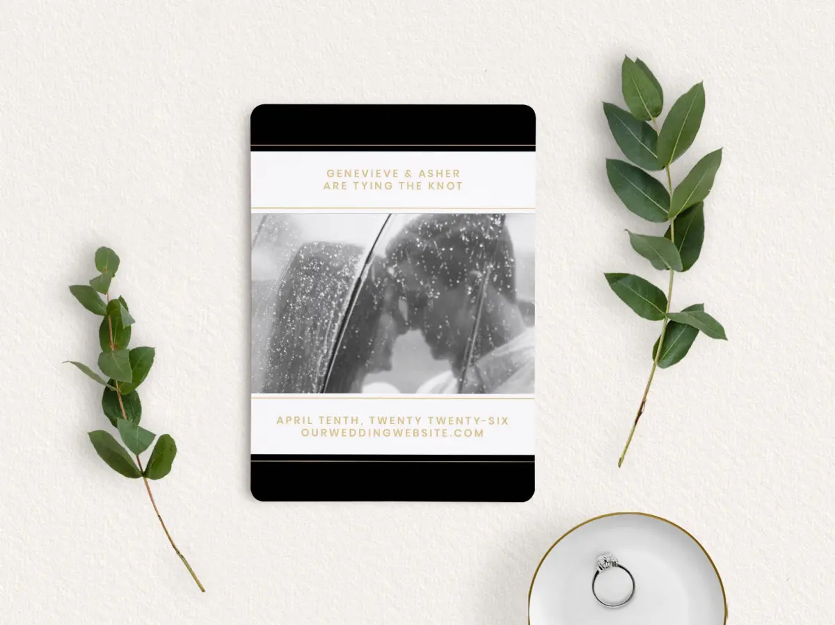 Save the Date Card with Optional Guest Addressing Service